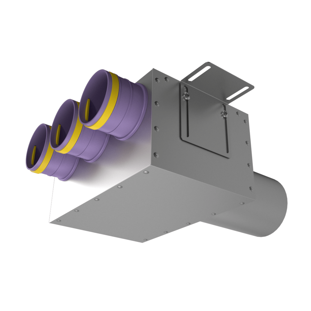 Provent VPD 125/75×3 адаптер прямой круглый на 3 выхода